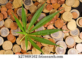 marihuana, und, geld