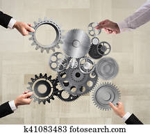 trabalho equipe, e, integração, conceito