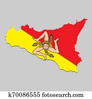 מפה, עם, דגלל