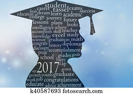 graduation 2017 silhouette on bokeh graduation 2017 silhouette on bokeh