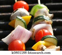 Grilling a kabob