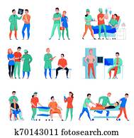 בית חולים, דירה, איקונים, קבע