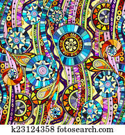 Background with geometric mosaic elements. Background with geometric mosaic elements.