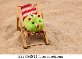 deckchair, com, cofre