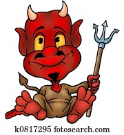 Red Devil with Trident Red Devil with Trident