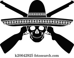skull of mexican warrior skull of mexican warrior