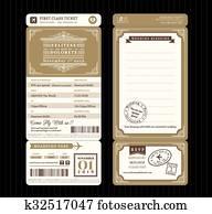 Vintage style Boarding Pass Ticket Wedding Invitation Template Vector Vintage style Boarding Pass Ticket Wedding Invitation Template Vector
