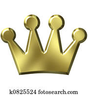 3D Golden Crown 3D Golden Crown