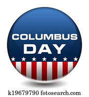 American Columbus Day Badge
