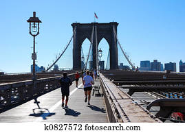 brooklyn brücke, jogger