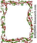 Christmas Ribbon Border Christmas Ribbon Border