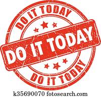 Do it today motivational stamp