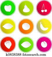 fruit sign icons fruit sign icons