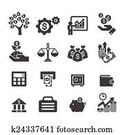 geschaefts, und, finanz, symbol