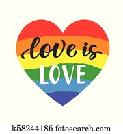 Love is love. Inspirational Gay Pride poster