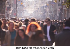 people crowd walking on street