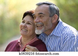 romántico, pareja mayor