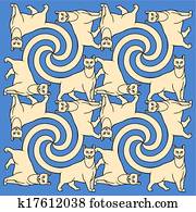 seamless, חתול, תבנית