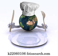 the world with hands and utensils the world with hands and utensils