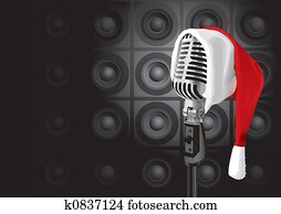 חג המולד, מוסיקה, מקרה, (vector)