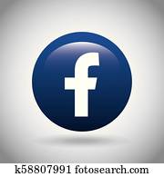 facebook, klassische, emblem, symbol facebook, klassische, emblem, symbol
