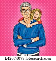 Grandfather and his beloved granddaughter Grandfather and his beloved granddaughter