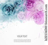 hintergrund, mit, abstrakt, rosen, schablone hintergrund, mit, abstrakt, rosen, schablone