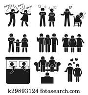 matrimonio, familia, problema, conflicto