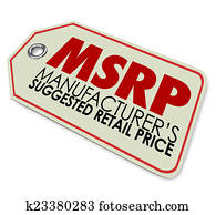 MSRP Manufacturers Suggested Retail Price Store Tag Sticker