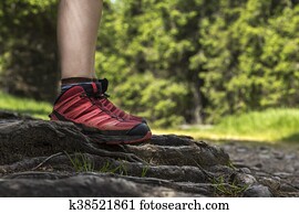 Standing on a rough terrain