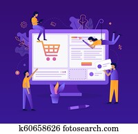 Web development flat illustration Web development flat illustration