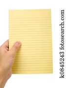 Yellow notepaper