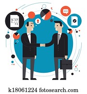 Business partnership flat illustration Business partnership flat illustration
