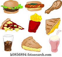 Fast food icons Fast food icons