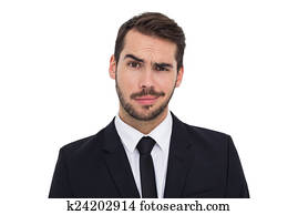 Portrait of a skeptical businessman