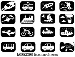 Transportation icon set Transportation icon set