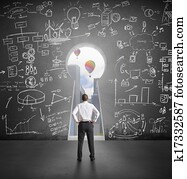 成功, 商人, 看穿, 鑰匙洞