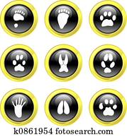 animal track icons animal track icons