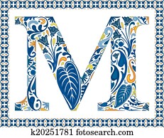 Blue letter M Blue letter M
