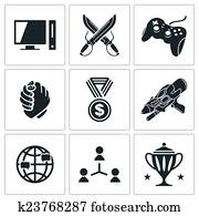 esports, heiligenbilder, satz esports, heiligenbilder, satz