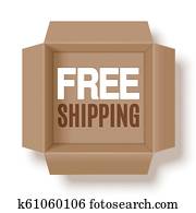 fri, forsendelse, æske