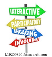 interactivo, participatory, atractivo, enredadas, flecha, señales carretera