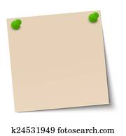 Memo / note with pin needle Memo / note with pin needle