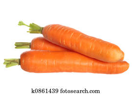 Three fresh carrots Three fresh carrots