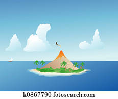 Tropical Island Volcano Tropical Island Volcano