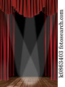 Vertical Drapes With Spotlight Vertical Drapes With Spotlight