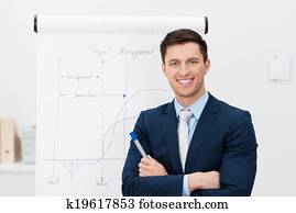 zeker, jonge, mannschaftsführer, of, directeur