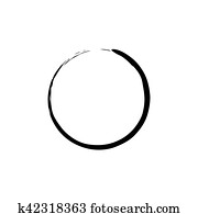 Black Enso Zen Circle on White Background. Vector illustration Black Enso Zen Circle on White Background. Vector illustration