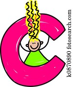 letter C girl letter C girl