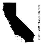 map of California, USA. map of California, USA.